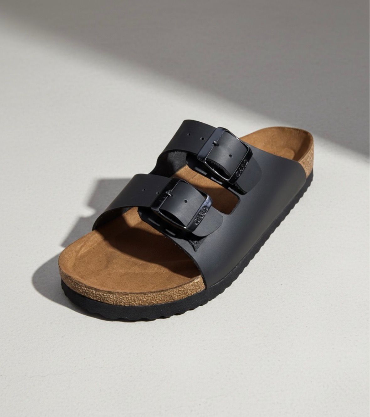 Sandalia 2 hebillas-Negro